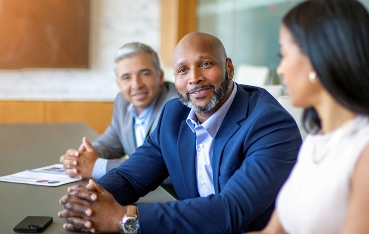 business people at table