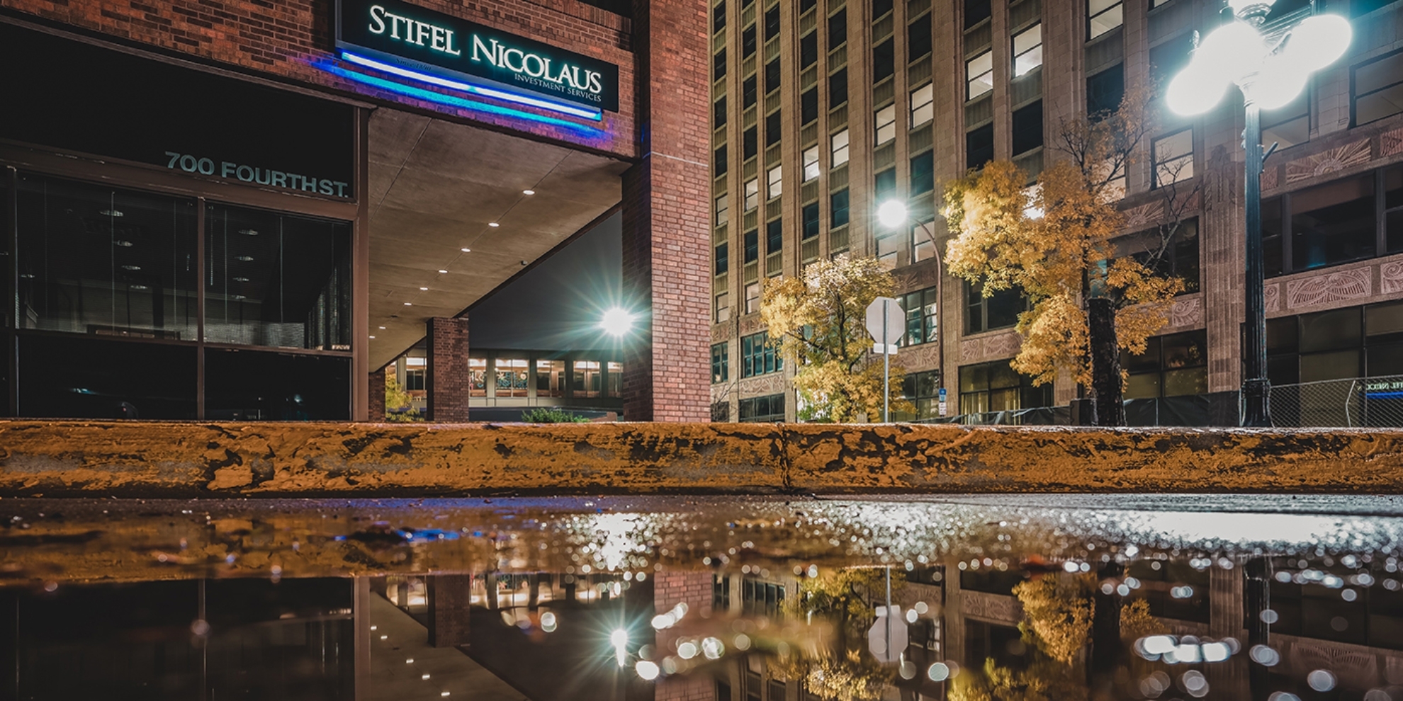 Sioux City Stifel Office at Night