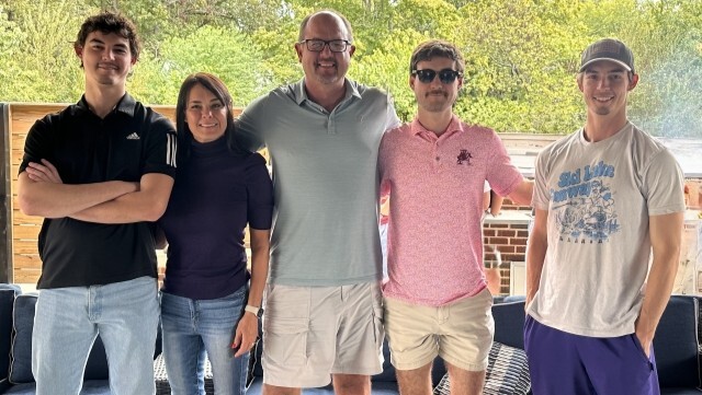 Faith Ann's fan club at the State golf tournament.