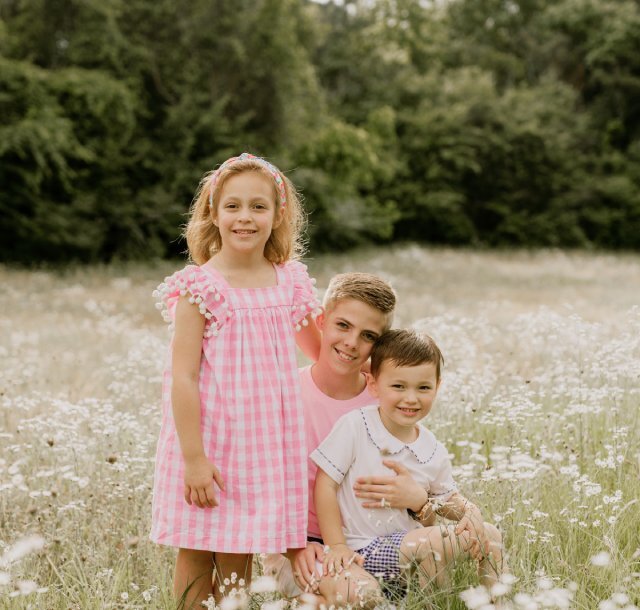 Jonathan's three children: Amelia, Ronan and Finley.