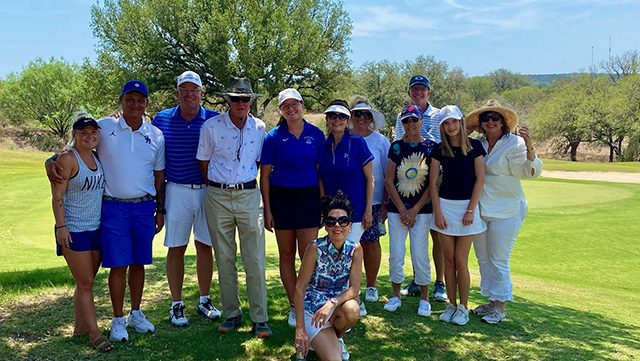 Faith Ann's fan club at the State golf tournament.