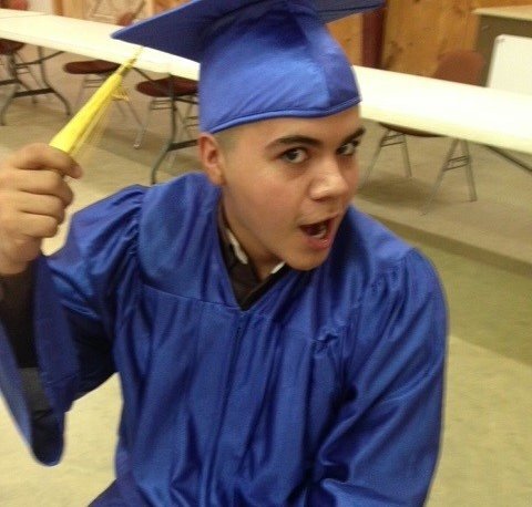 Son's graduation picture